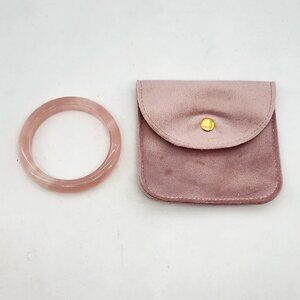 ROSE QUARTZ BRACELET WITH PINK POUCH